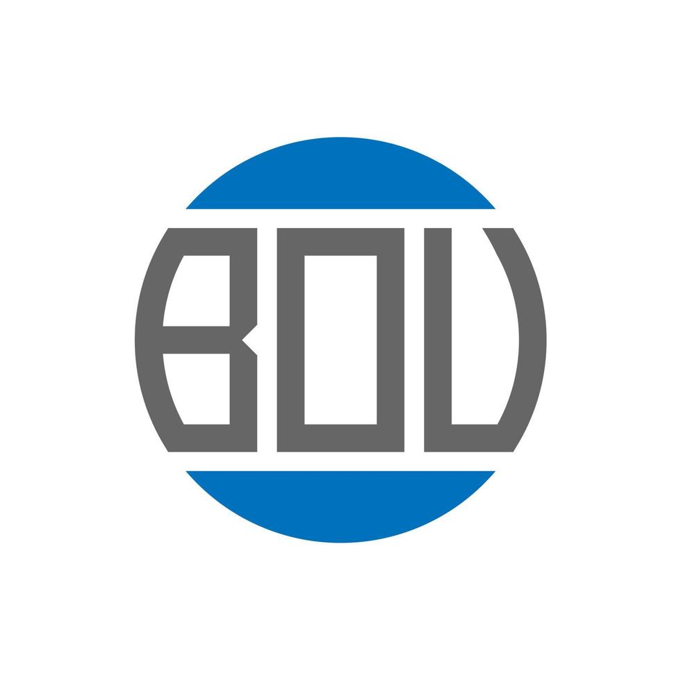 bov design de logotipo de carta em fundo branco. conceito de logotipo de círculo de iniciais criativas bov. design de letras bov. vetor