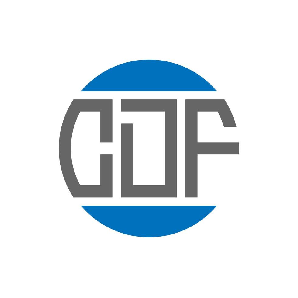 design de logotipo de carta cdf em fundo branco. conceito de logotipo de círculo de iniciais criativas cdf. design de letras em cdf. vetor