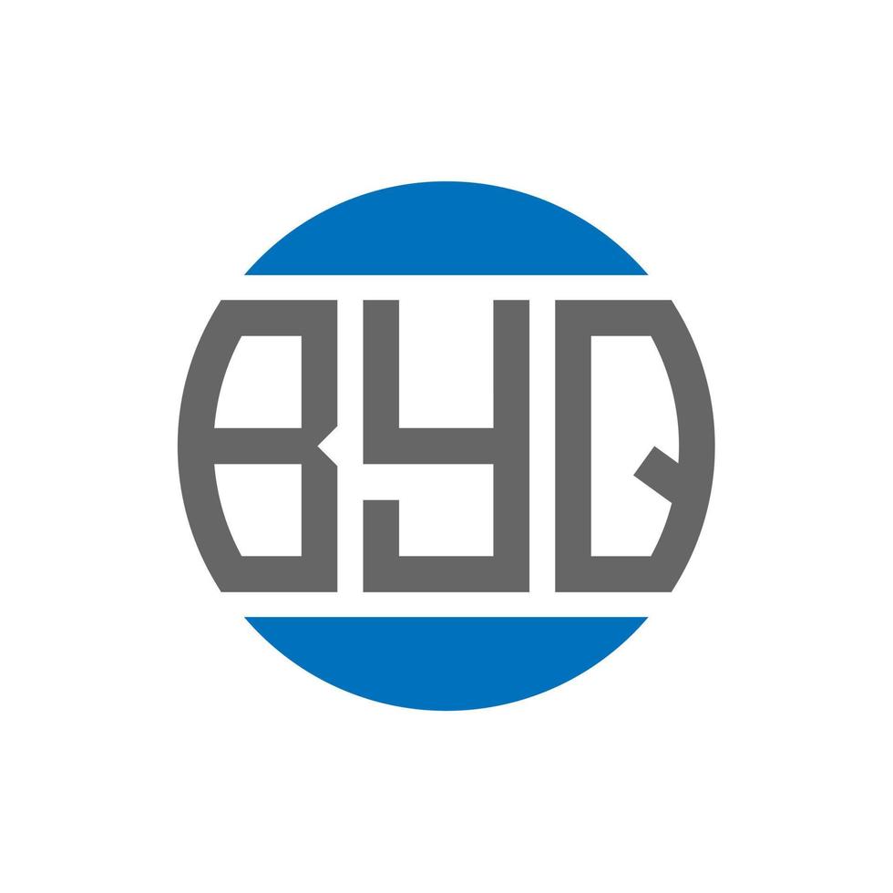 design de logotipo de letra byq em fundo branco. conceito de logotipo de círculo de iniciais criativas byq. design de letras byq. vetor