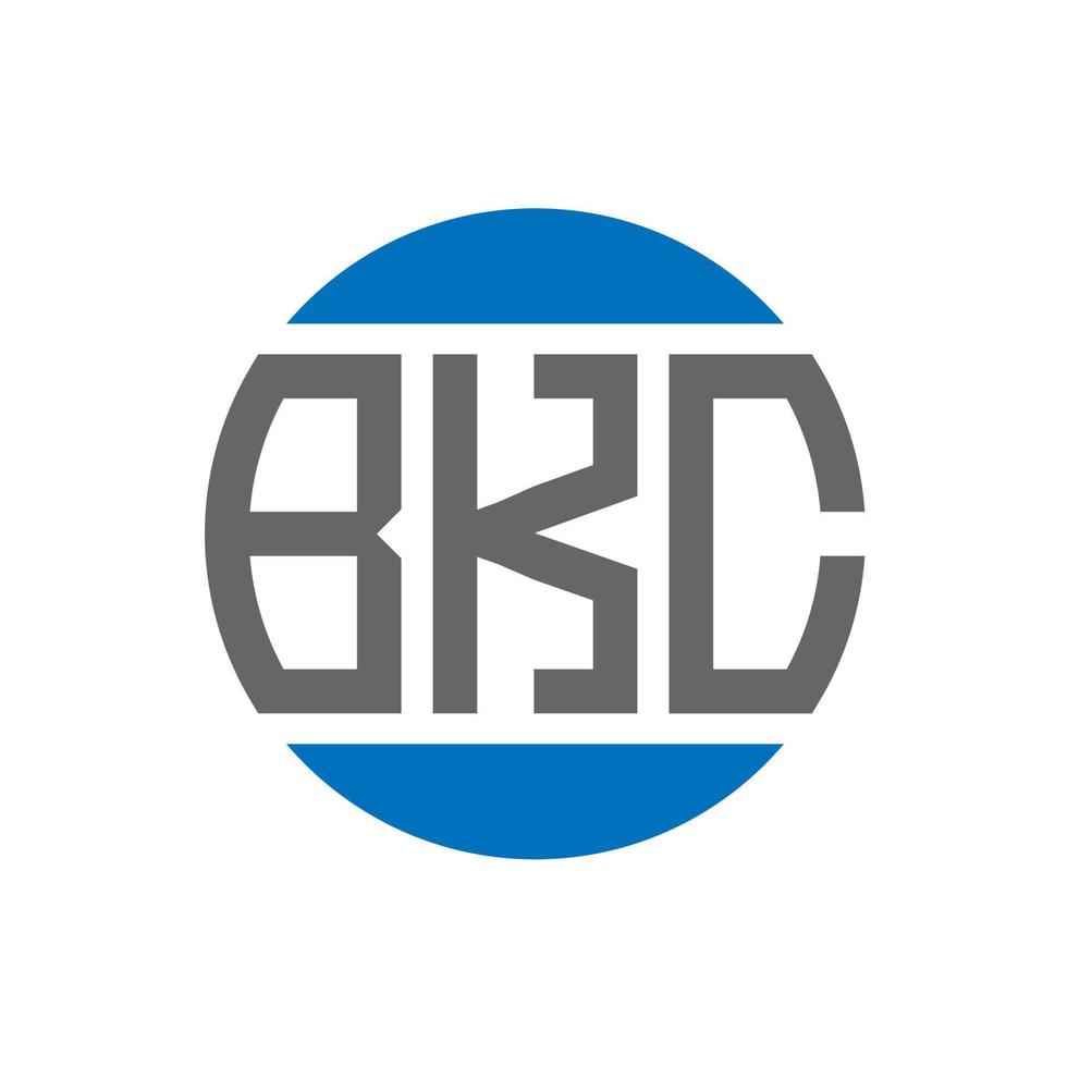 design de logotipo de carta bkc em fundo branco. conceito de logotipo de círculo de iniciais criativas bkc. design de letras bkc. vetor