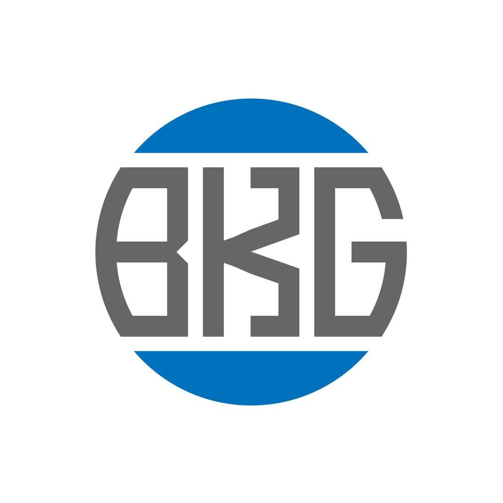 design de logotipo de carta bkg em fundo branco. conceito de logotipo de círculo de iniciais criativas bkg. design de letras bkg. vetor
