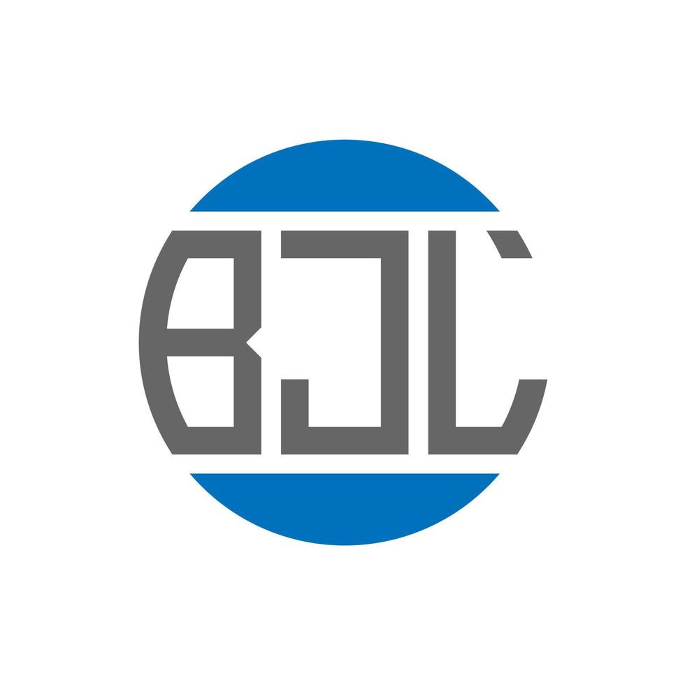 design de logotipo de letra bjl em fundo branco. conceito de logotipo de círculo de iniciais criativas bjl. design de letras bjl. vetor