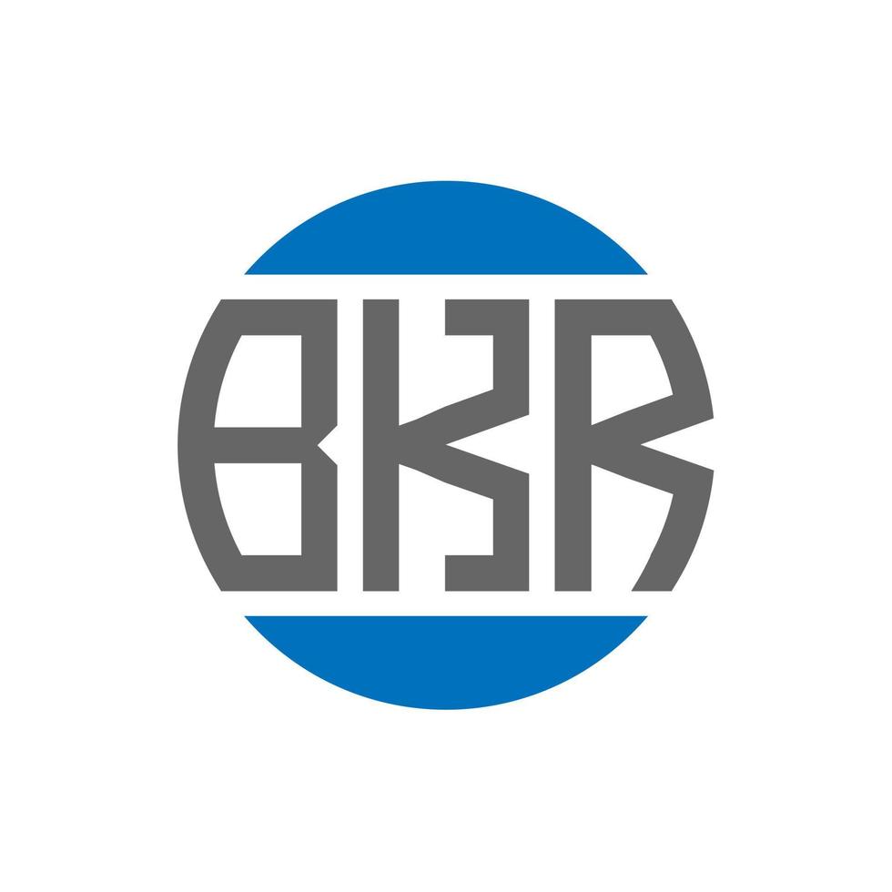 design de logotipo de carta bkr em fundo branco. conceito de logotipo de círculo de iniciais criativas bkr. design de letras bkr. vetor
