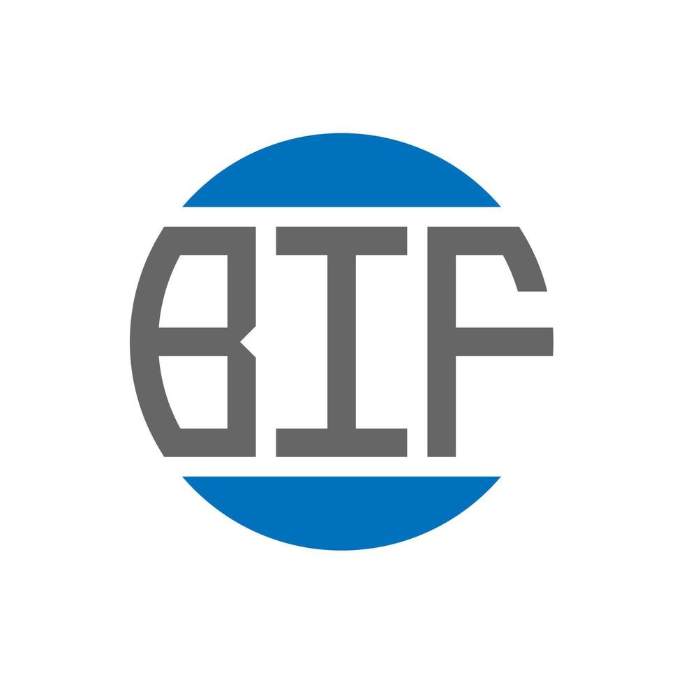 design do logotipo da letra bif em fundo branco. conceito de logotipo de círculo de iniciais criativas bif. design de letras bif. vetor