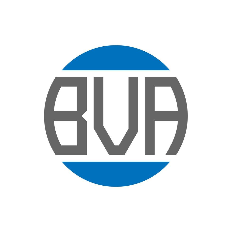 design do logotipo da letra bva em fundo branco. conceito de logotipo de círculo de iniciais criativas bva. design de letras bva. vetor