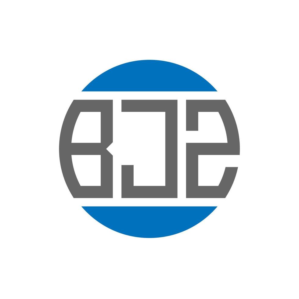 design do logotipo da letra bjz em fundo branco. conceito de logotipo de círculo de iniciais criativas bjz. design de letras bjz. vetor