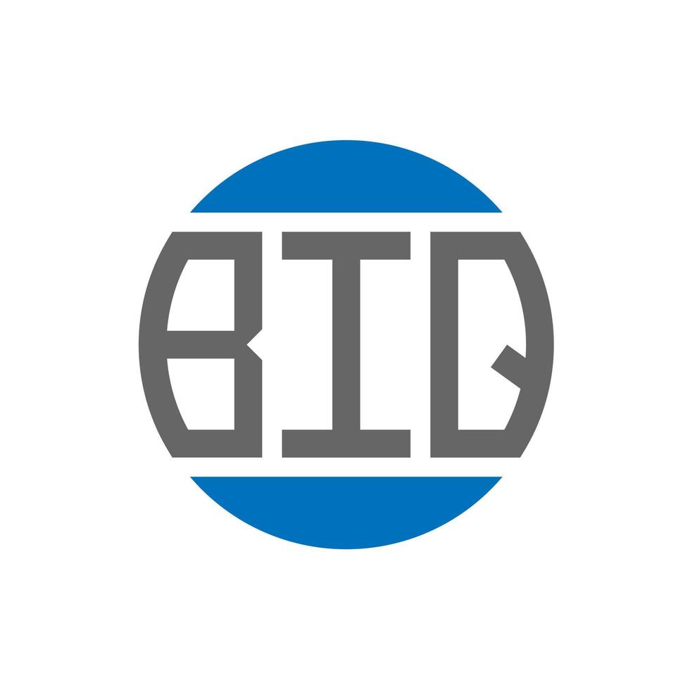 design do logotipo da letra biq em fundo branco. conceito de logotipo de círculo de iniciais criativas biq. design de letras biq. vetor