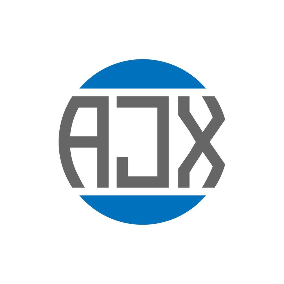 design de logotipo de carta ajx em fundo branco. conceito de logotipo de círculo de iniciais criativas ajx. design de letras ajx. vetor