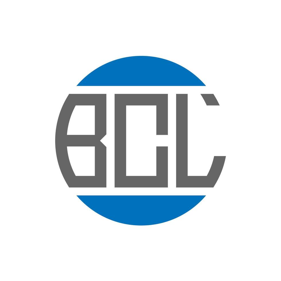 design de logotipo de carta bcl em fundo branco. conceito de logotipo de círculo de iniciais criativas bcl. design de letras bcl. vetor