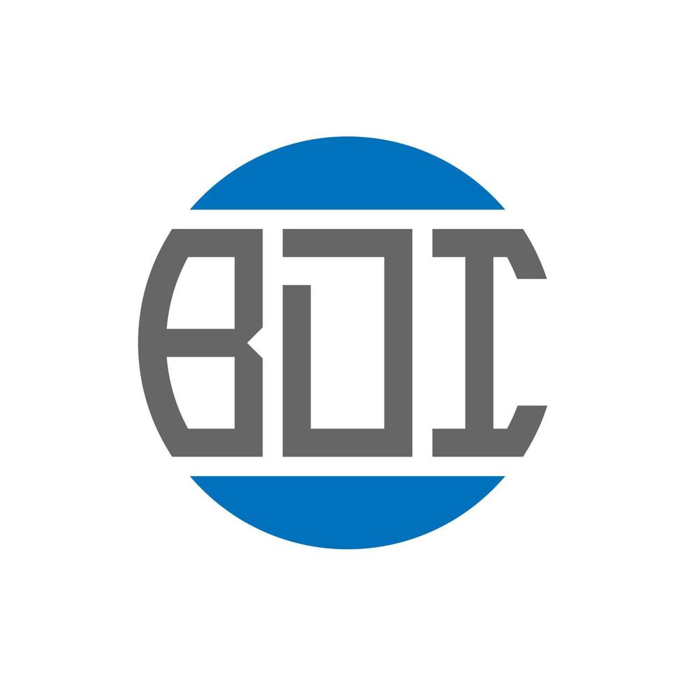 design do logotipo da letra BDI em fundo branco. conceito de logotipo de círculo de iniciais criativas bdi. design de letras bdi. vetor
