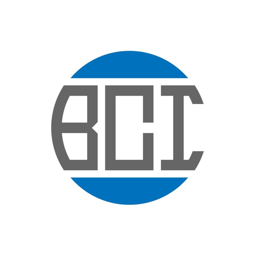 design do logotipo da letra bci em fundo branco. as iniciais criativas bci circundam o conceito de logotipo. design de letras bci. vetor