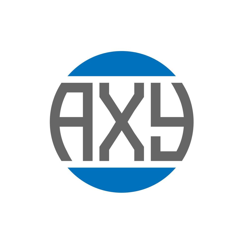 design de logotipo de carta axy em fundo branco. conceito de logotipo de círculo de iniciais criativas axy. design de letra axy. vetor