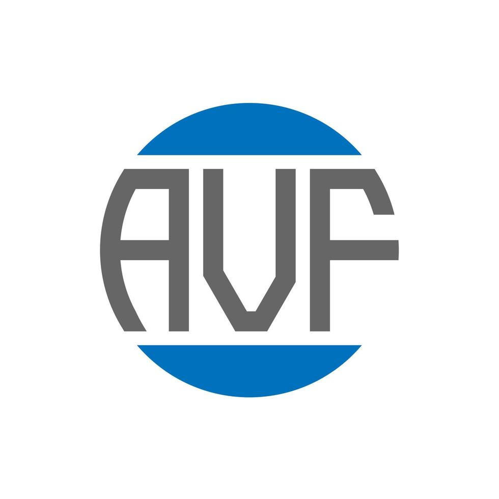 design de logotipo de carta avf em fundo branco. conceito de logotipo de círculo de iniciais criativas avf. design de letras avf. vetor