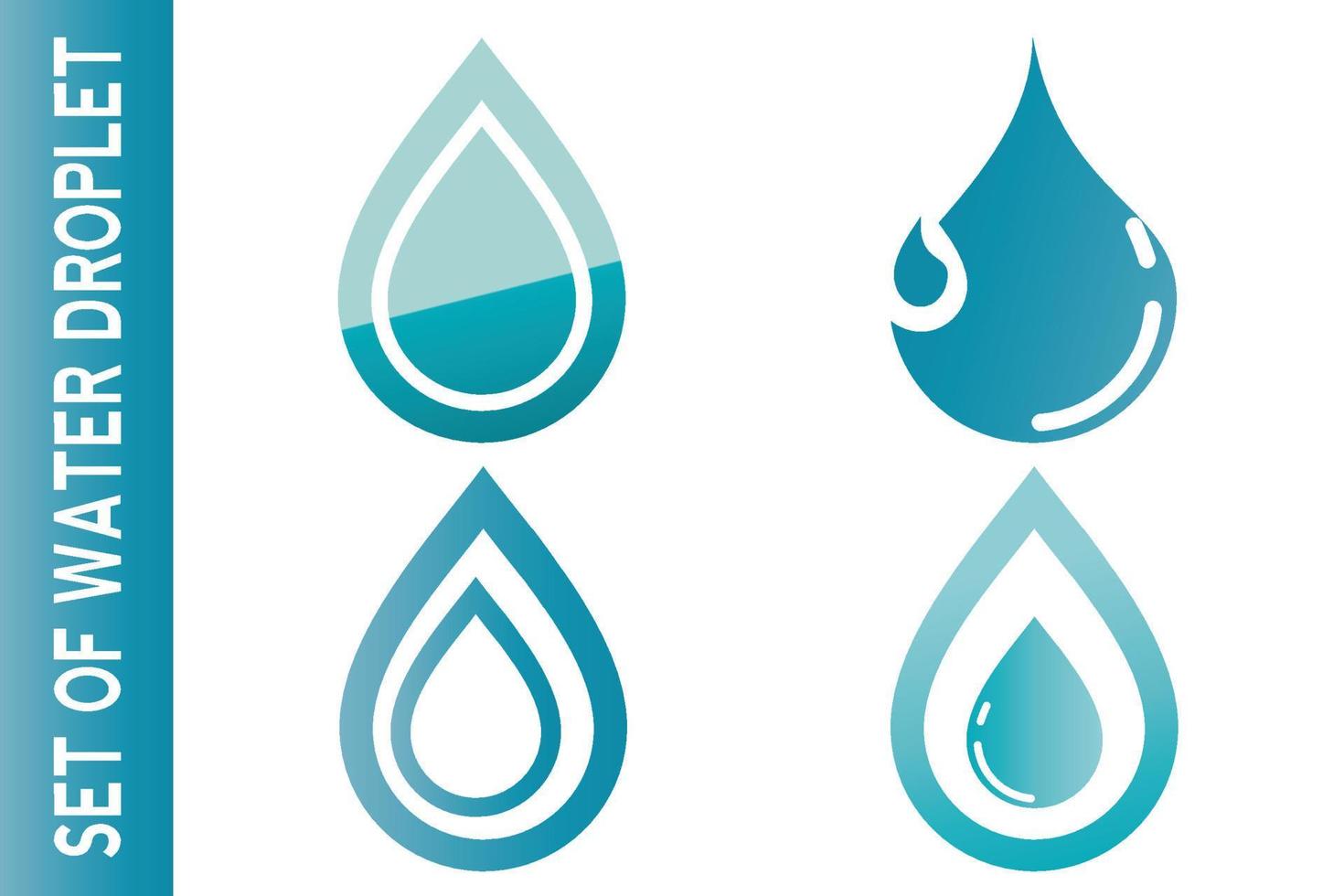 ícone de gota de água para aplicativo ou site vetor