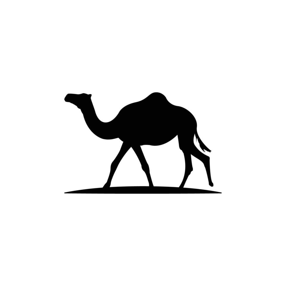 ilustração vetorial de silhueta de ícone de camelo vetor