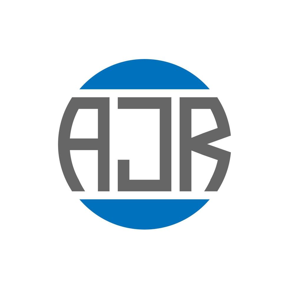 design de logotipo de carta ajr em fundo branco. conceito de logotipo de círculo de iniciais criativas ajr. design de letras ajr. vetor