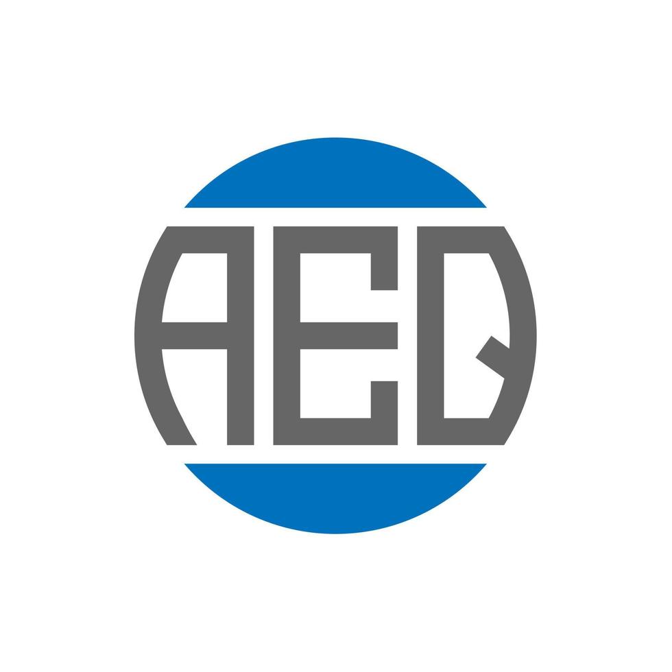design de logotipo de carta aeq em fundo branco. conceito de logotipo de círculo de iniciais criativas aeq. design de letras aeq. vetor