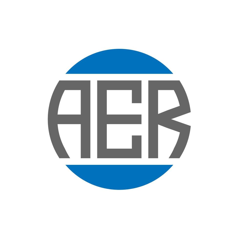 design de logotipo de carta aer em fundo branco. conceito de logotipo de círculo de iniciais criativas aer. design de carta aer. vetor