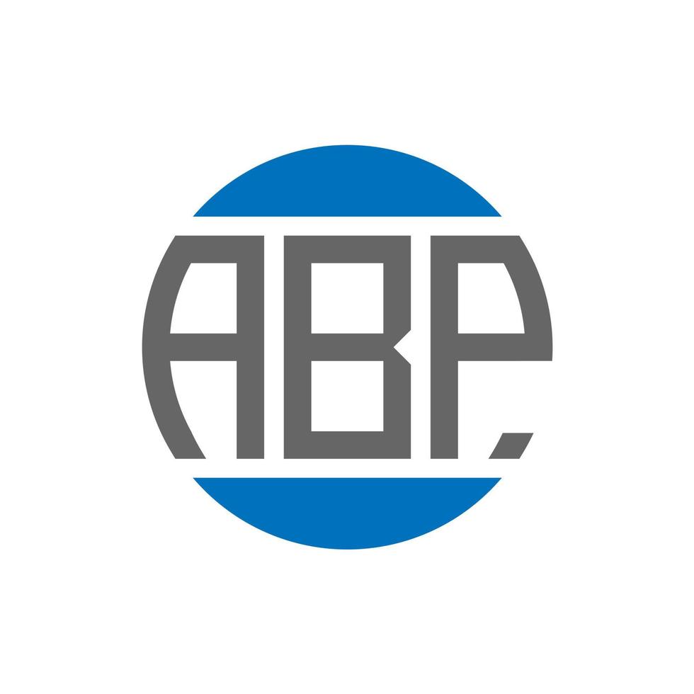 design de logotipo de carta abp em fundo branco. conceito de logotipo de círculo de iniciais criativas abp. design de letras abp. vetor