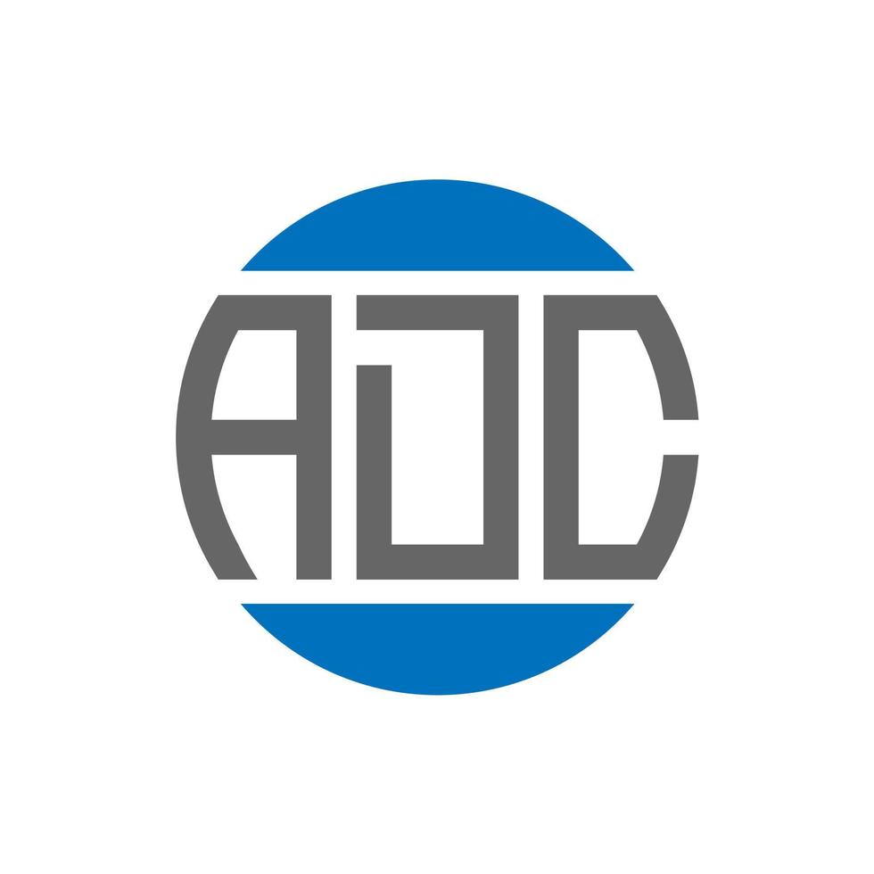 design de logotipo de carta adc em fundo branco. conceito de logotipo de círculo de iniciais criativas adc. design de letras adc. vetor