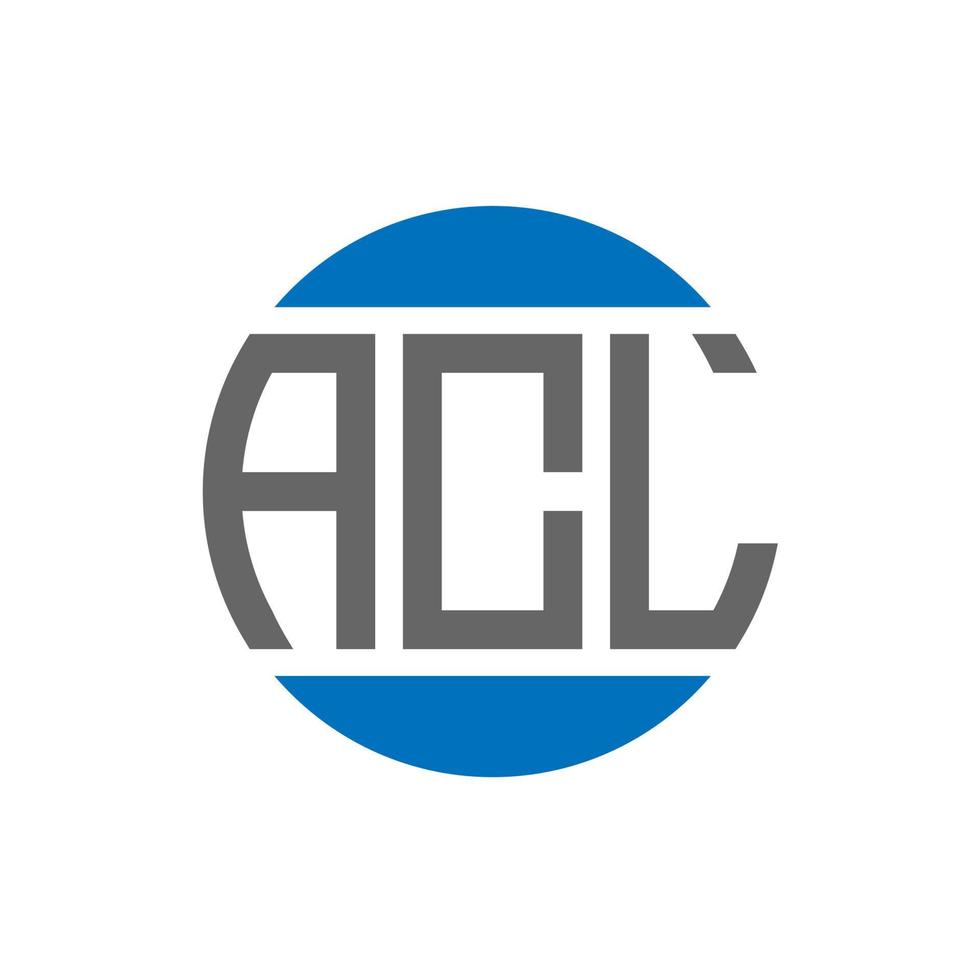 design de logotipo de carta acl em fundo branco. conceito de logotipo de círculo de iniciais criativas acl. design de letras acl. vetor