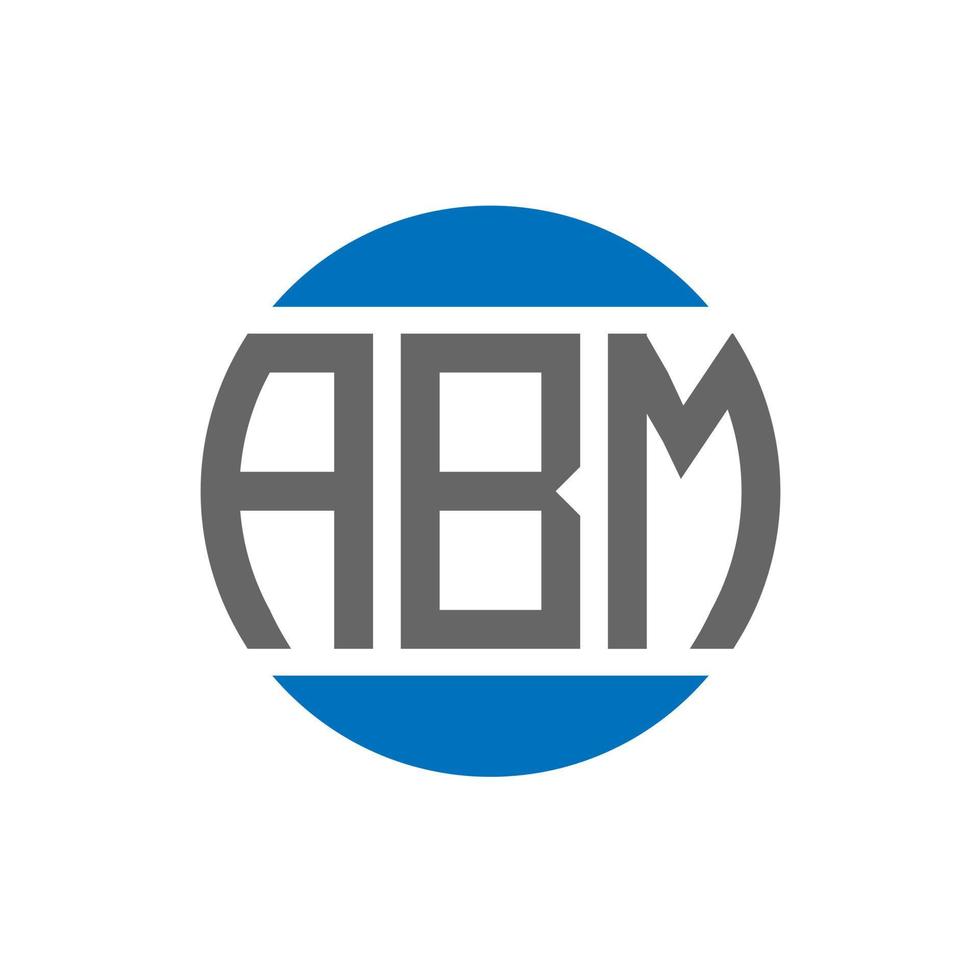 design de logotipo de carta abm em fundo branco. conceito de logotipo de círculo de iniciais criativas abm. design de letras abm. vetor