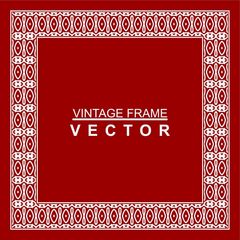 quadro de vetor ornamental vintage. modelo de ilustração vetorial para design