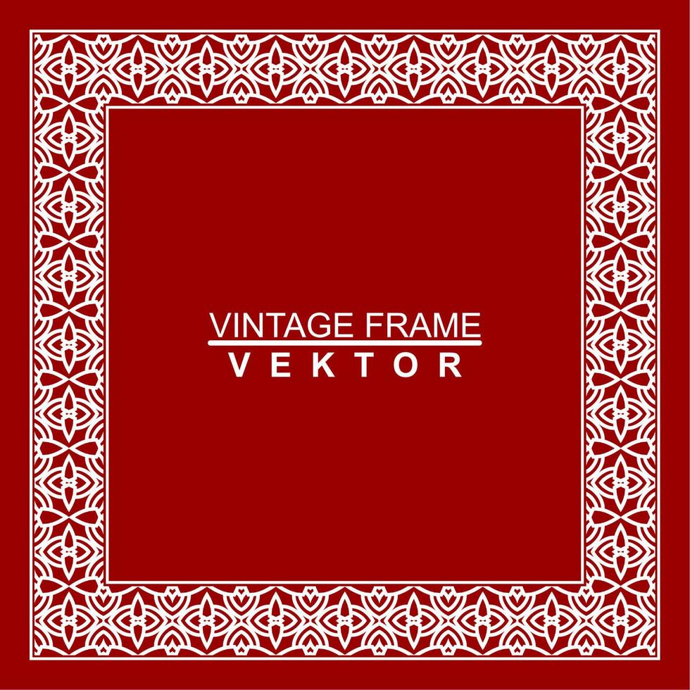 quadro de vetor ornamental vintage. modelo de ilustração vetorial para design