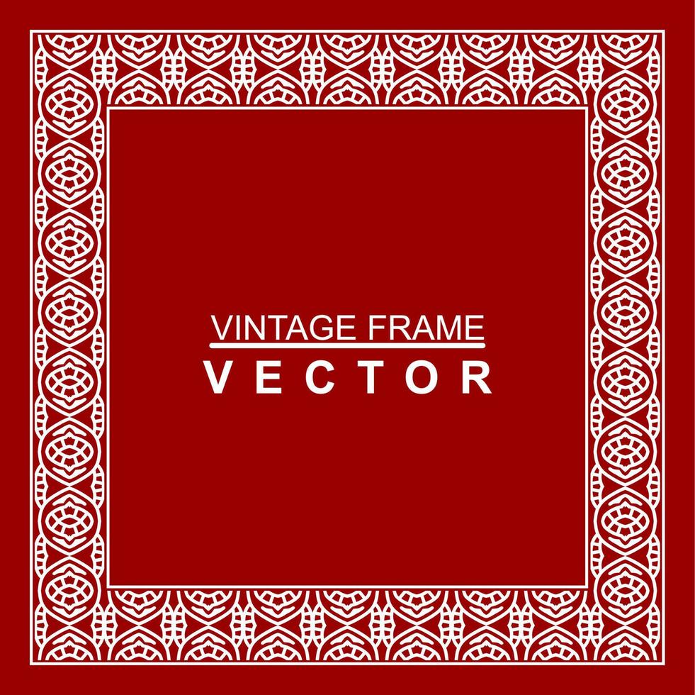 quadro de vetor ornamental vintage. modelo de ilustração vetorial para design