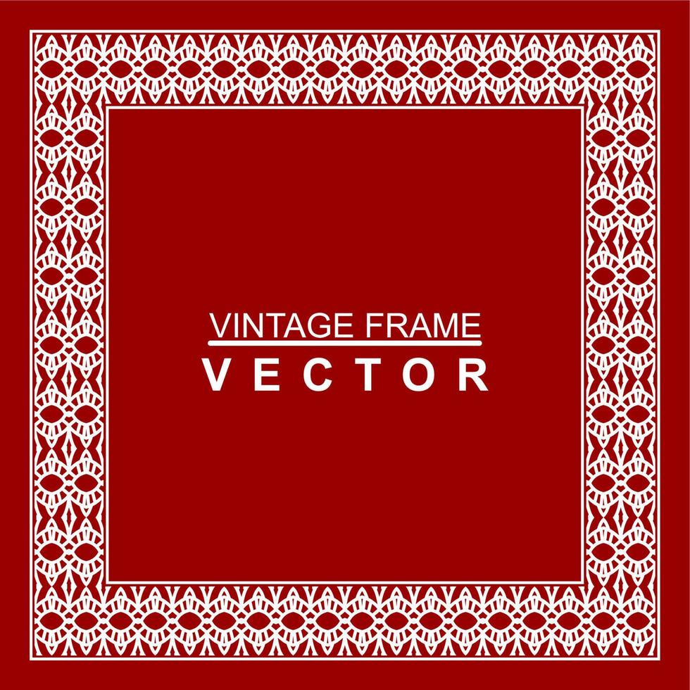 quadro de vetor ornamental vintage. modelo de ilustração vetorial para design