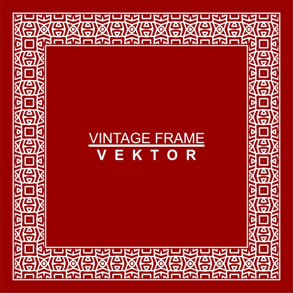 quadro de vetor ornamental vintage. modelo de ilustração vetorial para design