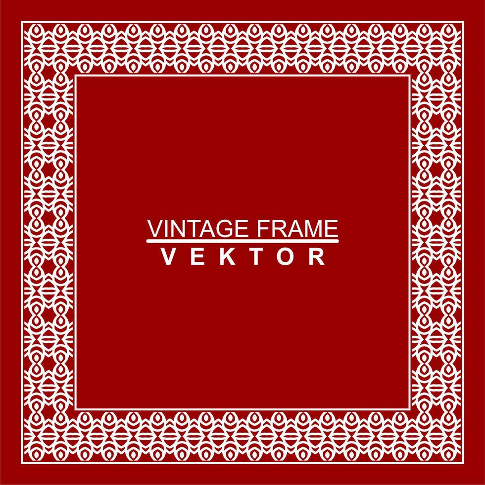 quadro de vetor ornamental vintage. modelo de ilustração vetorial para design