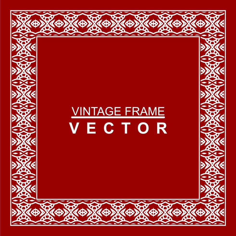 quadro de vetor ornamental vintage. modelo de ilustração vetorial para design