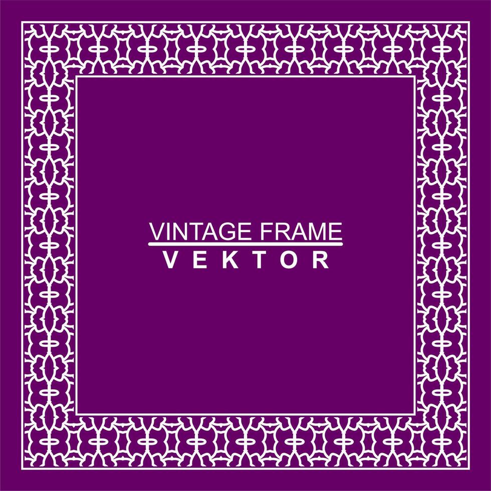 quadro de vetor ornamental vintage. modelo de ilustração vetorial para design