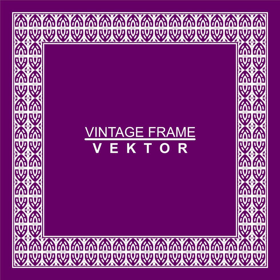 quadro de vetor ornamental vintage. modelo de ilustração vetorial para design