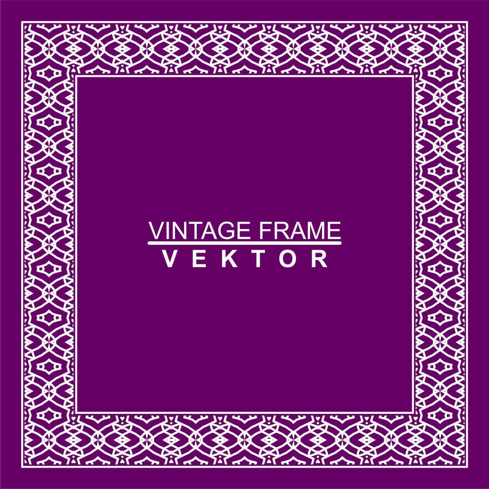 quadro de vetor ornamental vintage. modelo de ilustração vetorial para design