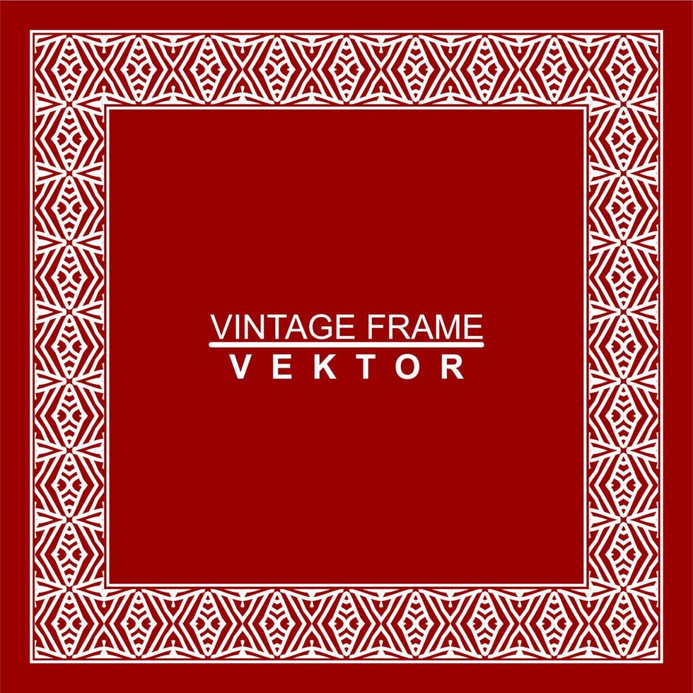 quadro de vetor ornamental vintage. modelo de ilustração vetorial para design