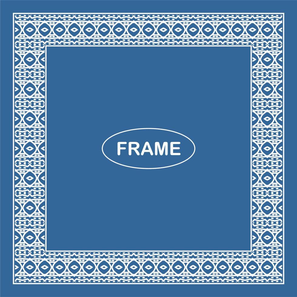 quadro de vetor ornamental vintage. modelo de ilustração vetorial para design