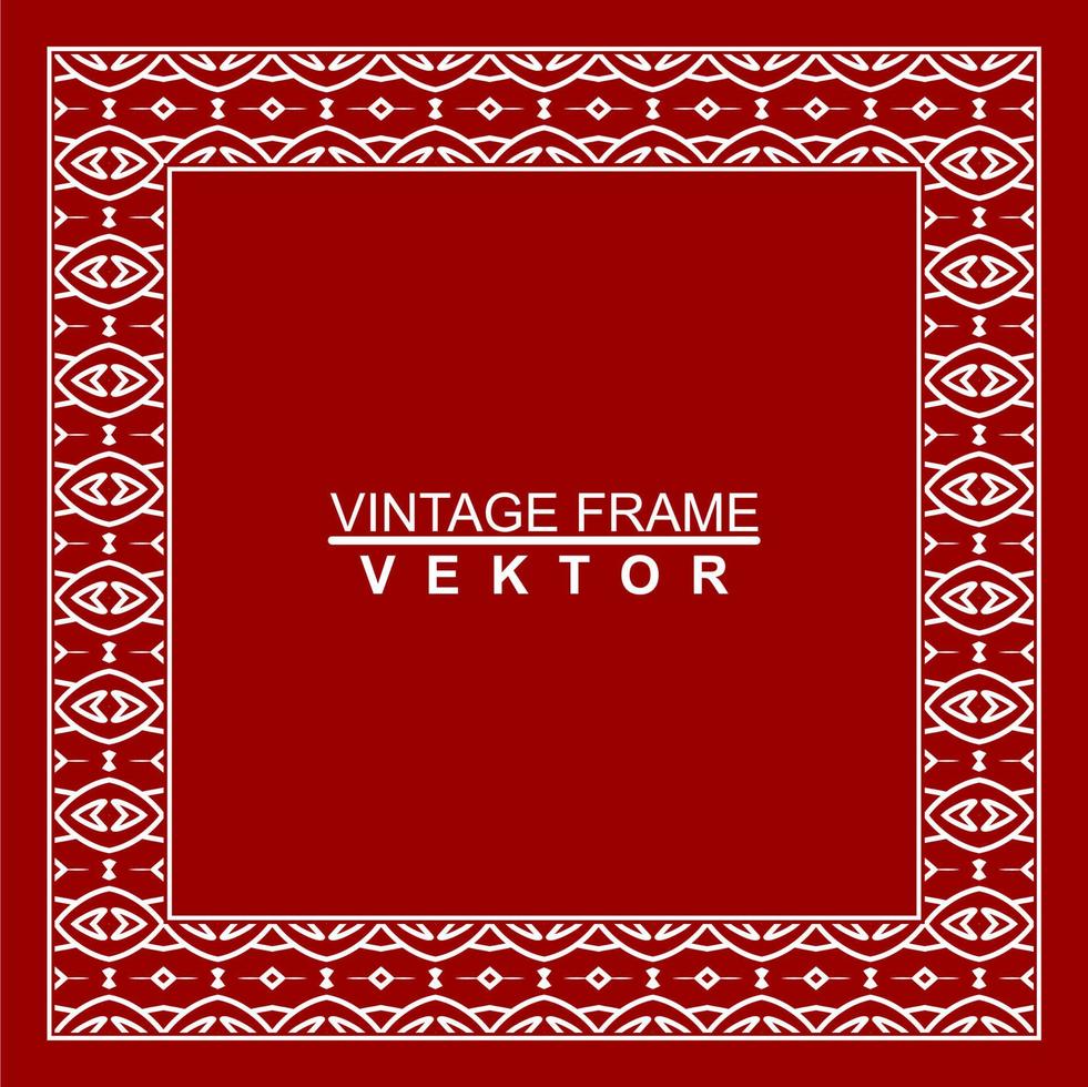 quadro de vetor ornamental vintage. modelo de ilustração vetorial para design