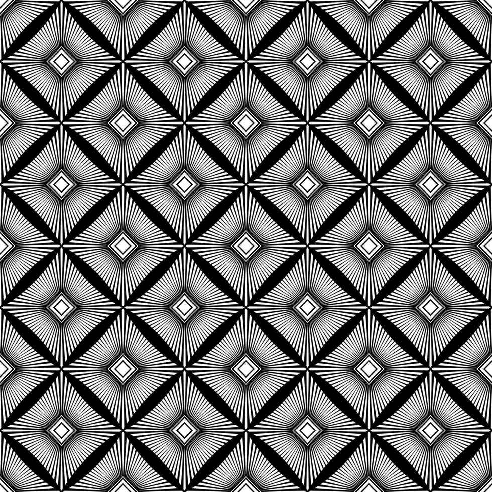 fundo vector sem costura preto e branco com quadrados abstratos