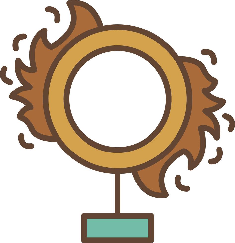 design de ícone criativo de anel de fogo vetor