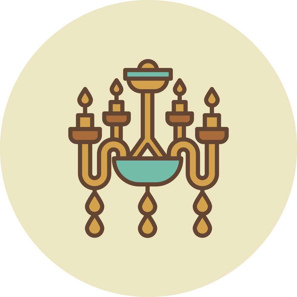 design de ícone criativo de candelabro vetor