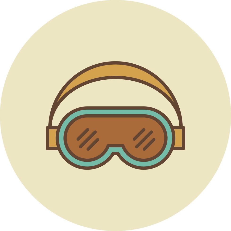 design de ícone criativo de óculos de esqui vetor