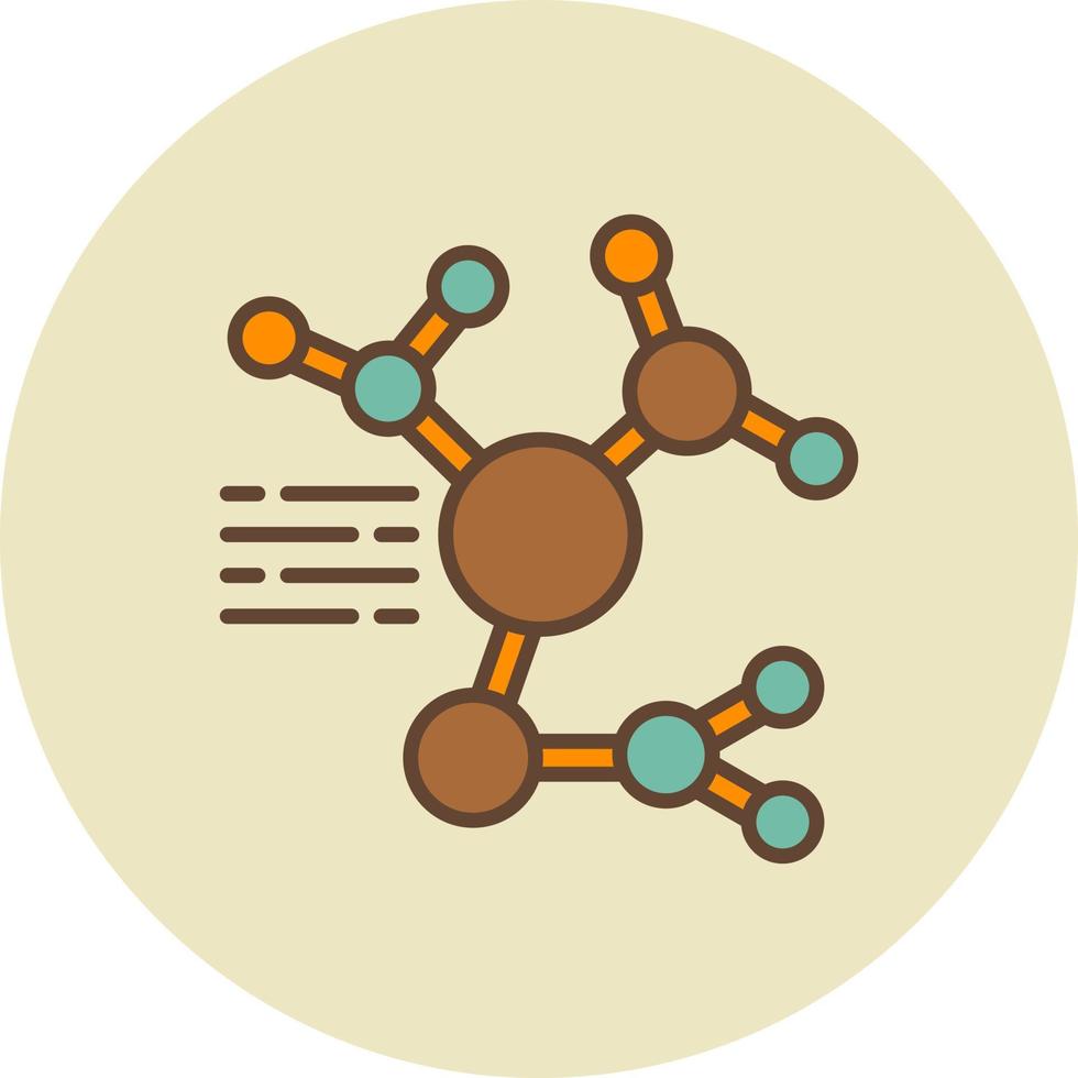 design de ícone criativo de estrutura molecular vetor