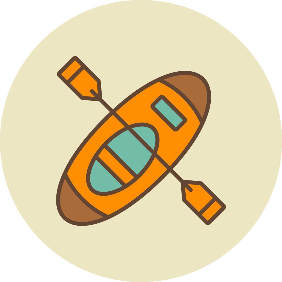 design de ícone criativo de canoa vetor