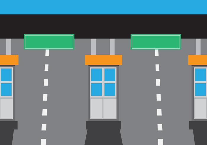 Simple Toll Booth Station Vector