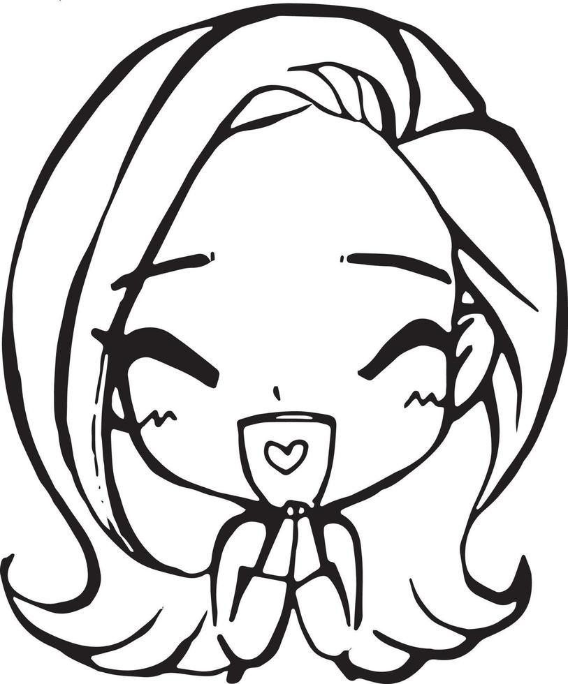 boneca para colorir vestir desenho desenhos animados rabisco kawaii anime  ilustração fofa desenhando personagem de clip art chibi manga cômico  15280939 PNG