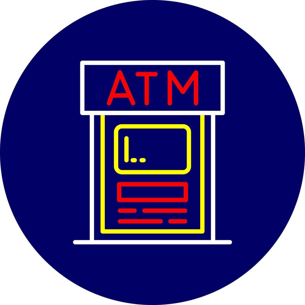 design de ícone criativo atm vetor