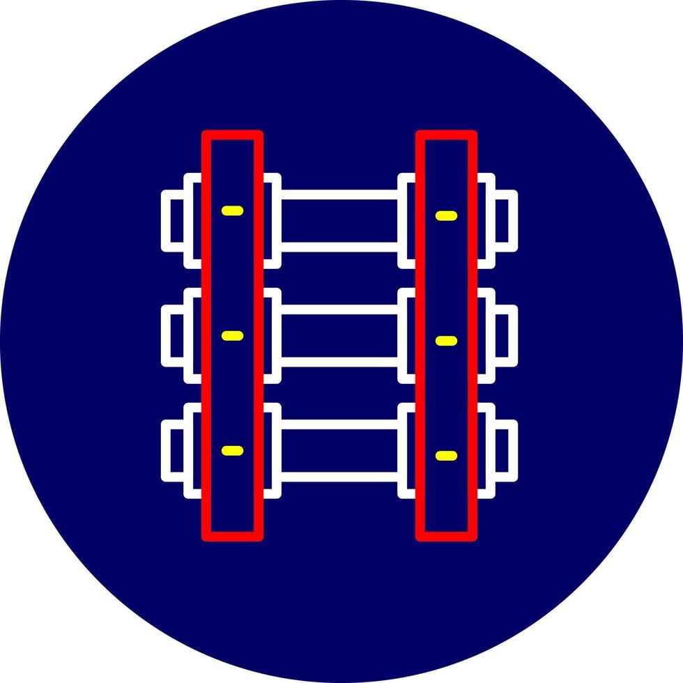 design de ícone criativo de trilhos de trem vetor