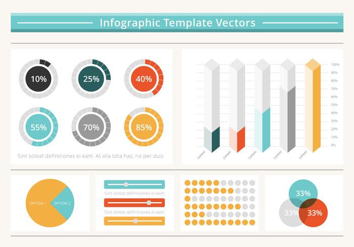 Elementos vetoriais de infografia plana gratuita vetor